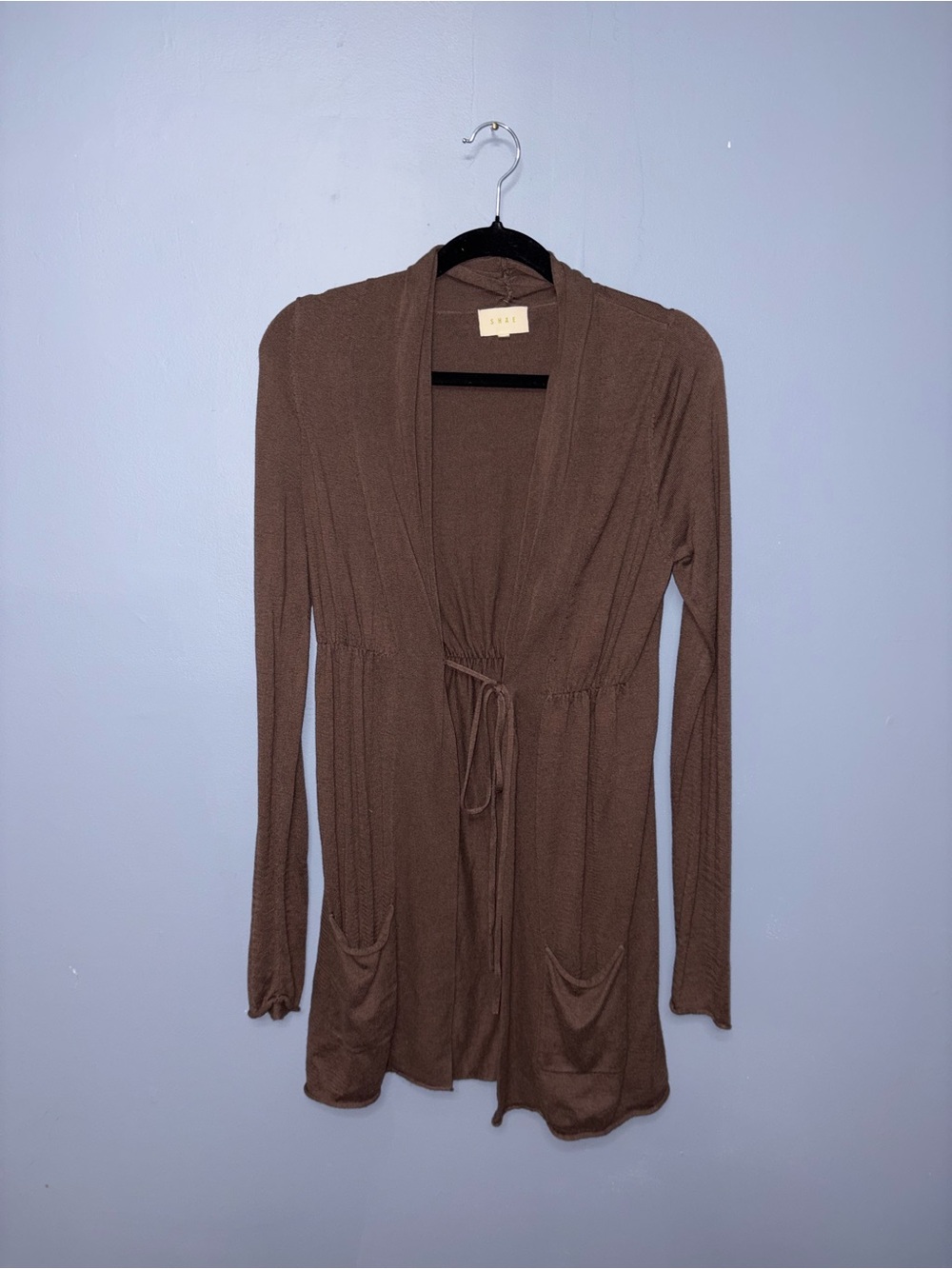 Shae | Brown Tie Cardigan | Size Medium